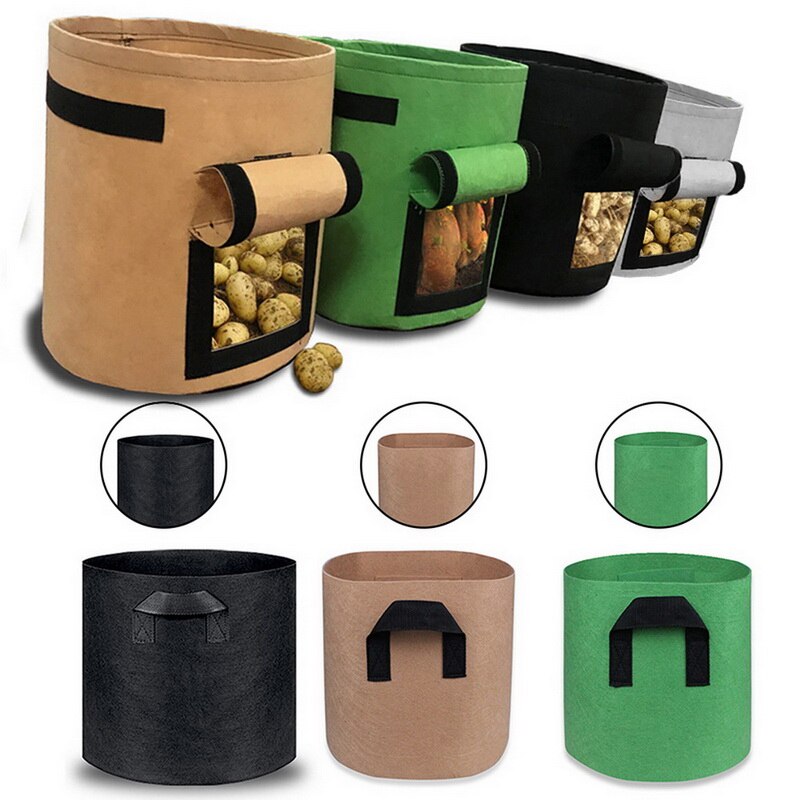 1-75 gallon stor plante frøplante vokseposer potte haveredskaber kartoffel jordbær stof vegetabilsk jardin frøplante voksende potter