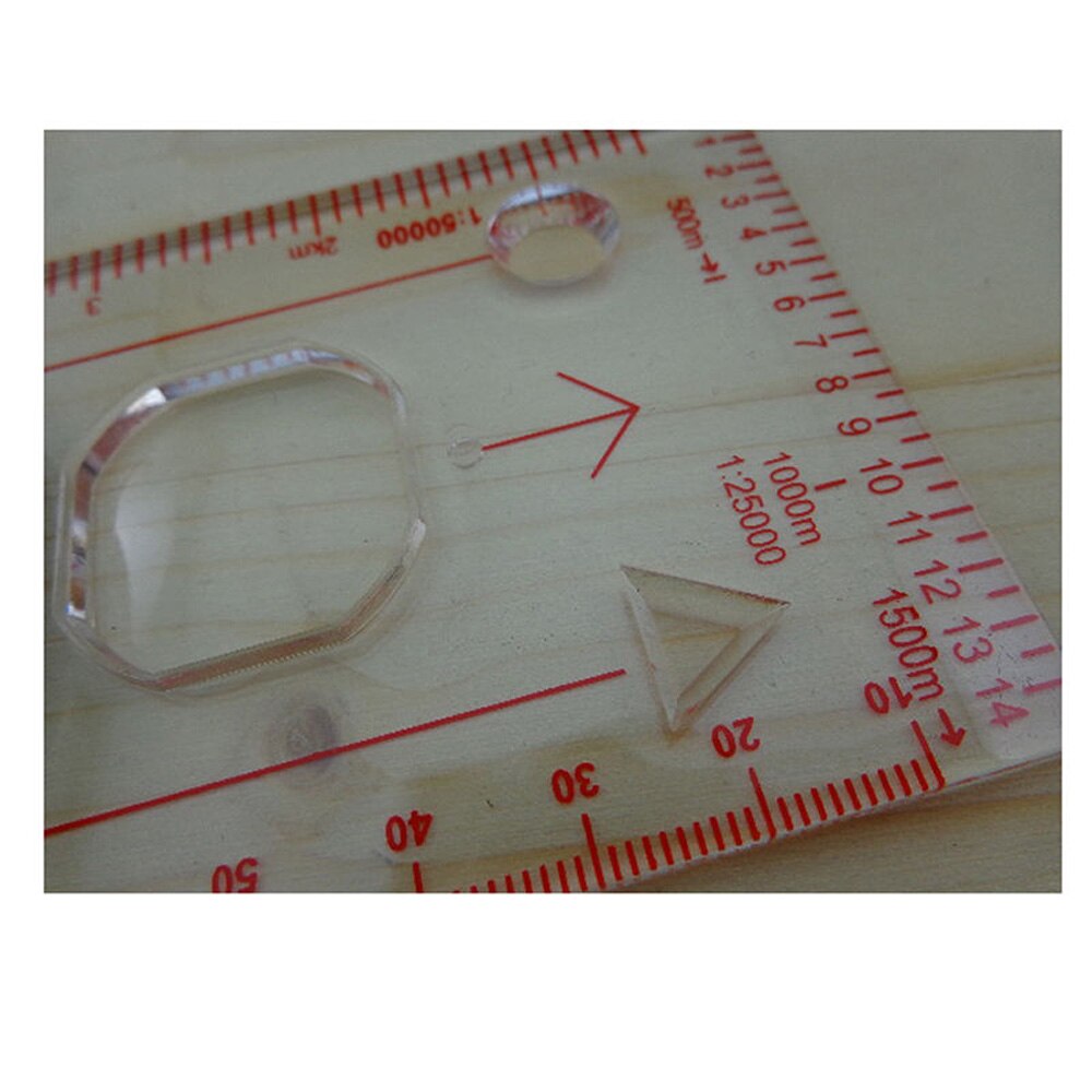 Multifunction Ruler Compass Outdoor Map Scale Magnifier W/ Strap Camping Hiking Outdoor Hiking Camping Baseplate Compass