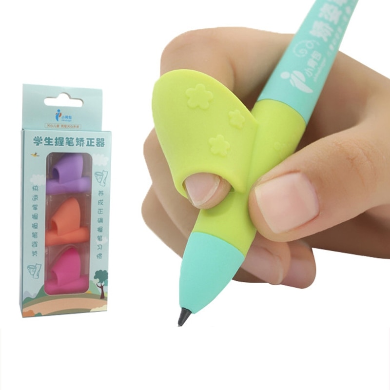 Pencil Grip Ergonomic Writing Aid for Righties Kids Learning Hold Pen Writing Posture Correct Fit on Pencil Pen Crayon Drawing