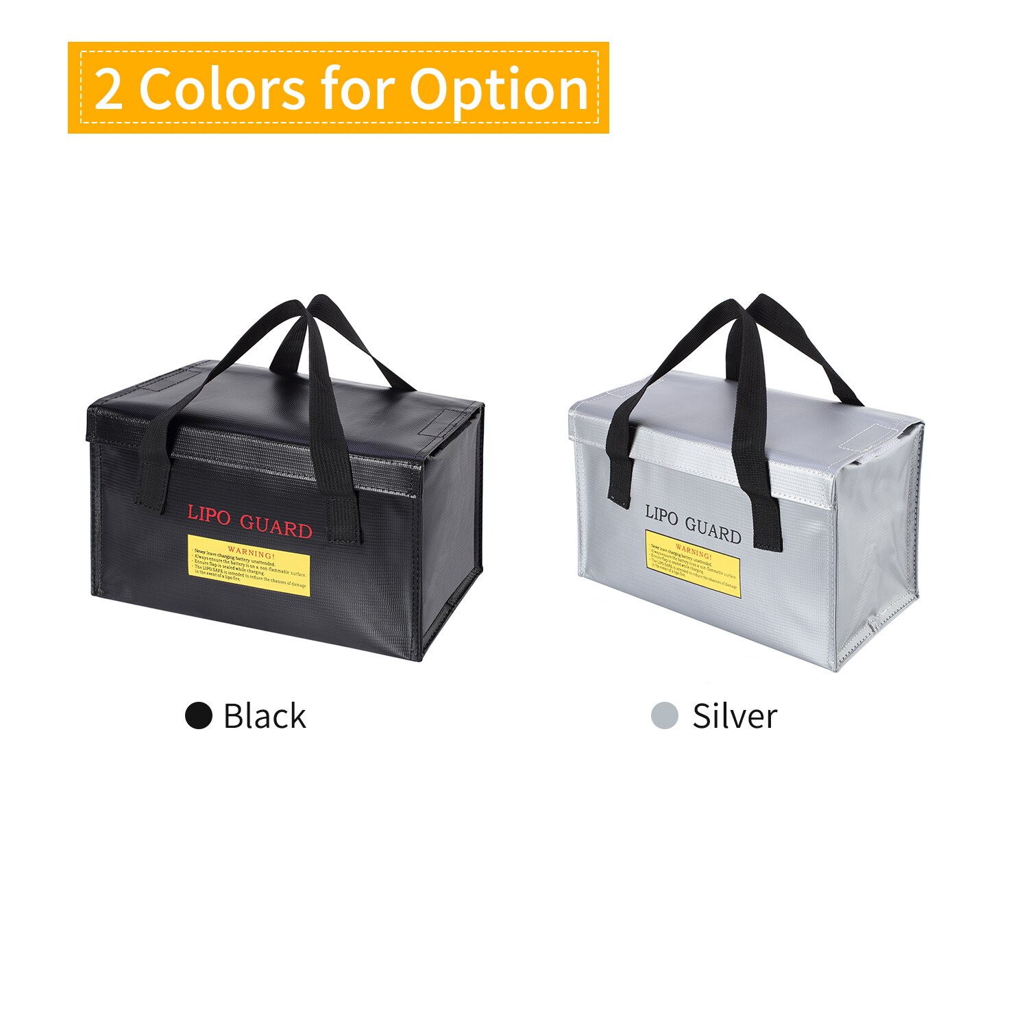 Portable Explosionproof Battery Safe Bag Guard Fireproof Fiberglass Inside Large Capacity Storage Case Pouch for Battery Storage