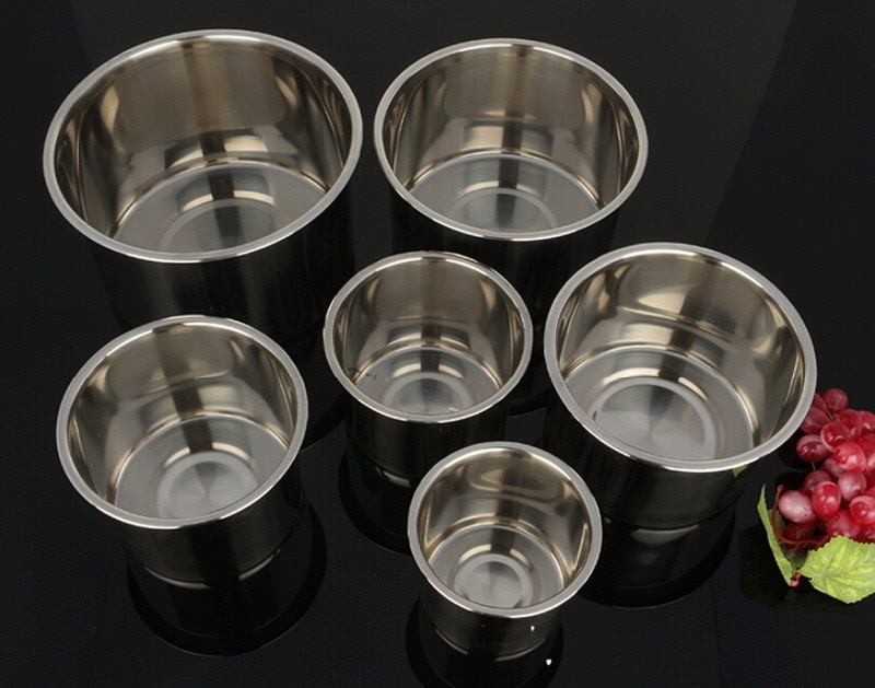 Olla de salsa inoxidable no magnética con tapa gruesa, cilindro de condimentos, taza para estofado de huevos