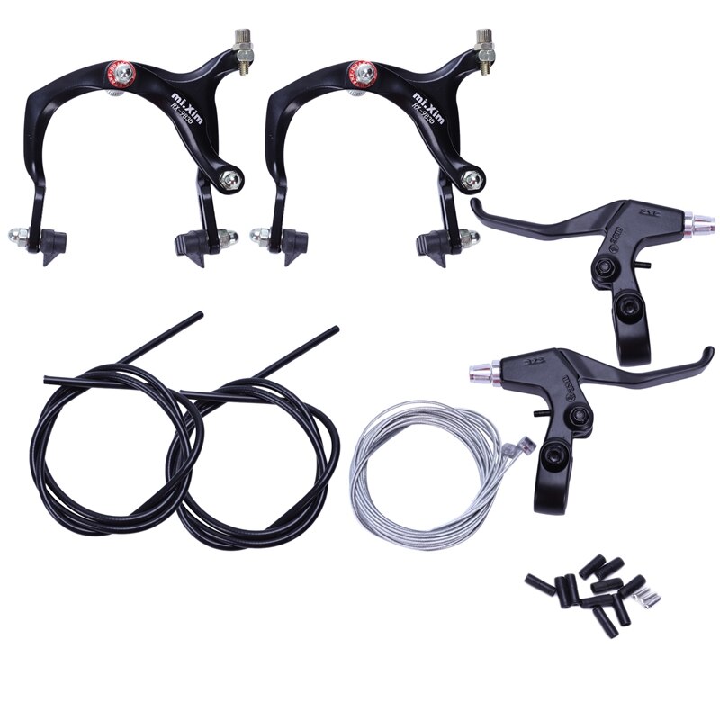 Mi.Xim Voor/Achter Fixie Bike Brake Kit Racefiets Cruiser Rem Set Fiets Remklauw Kit Side Pull Rem set Voor Meest Fixie B: Default Title