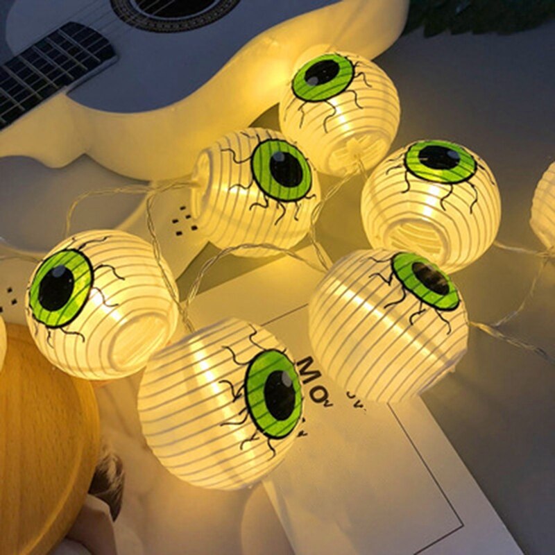 LED Halloween Eyes Glowing Lantern Venue Decoration Props Ghost Festival Decoration Light String