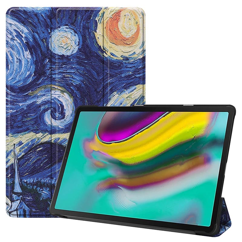 Para Samsung Galaxy Tab S5E Funda de cuero Delgado inteligente de 10,5 "Funda plegable magnética para Galaxy Tab S5E SM-T720 SM-T725 Funda: Starry sky