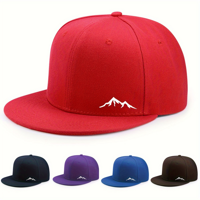 Unisex Verstelbare Baseballpet-Trendy, Zonbeschermende Hoed Met Platte Rand Voor Buitenactiviteiten, Polyester