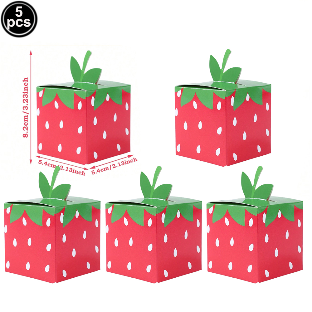 Aardbei Thema Feestservies Set Papieren Borden Servetten Plastic Tafelkleed Zomer Fruit Feest Verjaardag Babyshower Benodigdheden: Rood