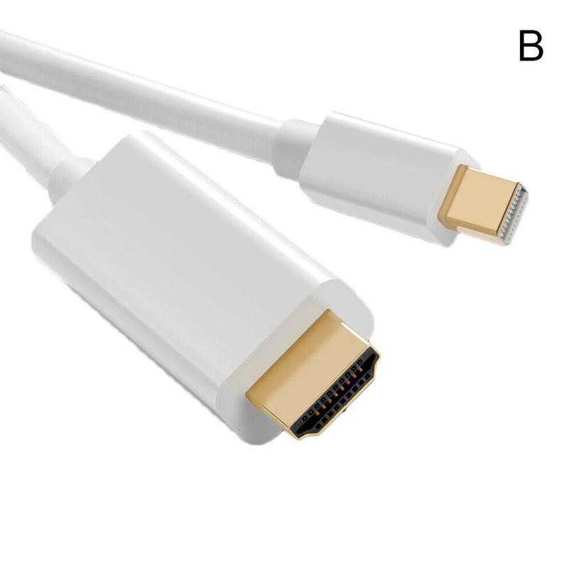 1,8 m Mini-DP-Display-Anschluss Thunderbolt 2 zu HDMI-kompatiblem Kabel Pro Adapter vergoldet für MacBook Mini Imac: WEISS