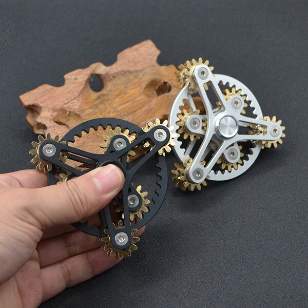 Advanced Dearing Turntable Gear Linkage Manual Rotating Fingertip Top Toy Fidget Spinner Decompression Game Casual Hand Spinner