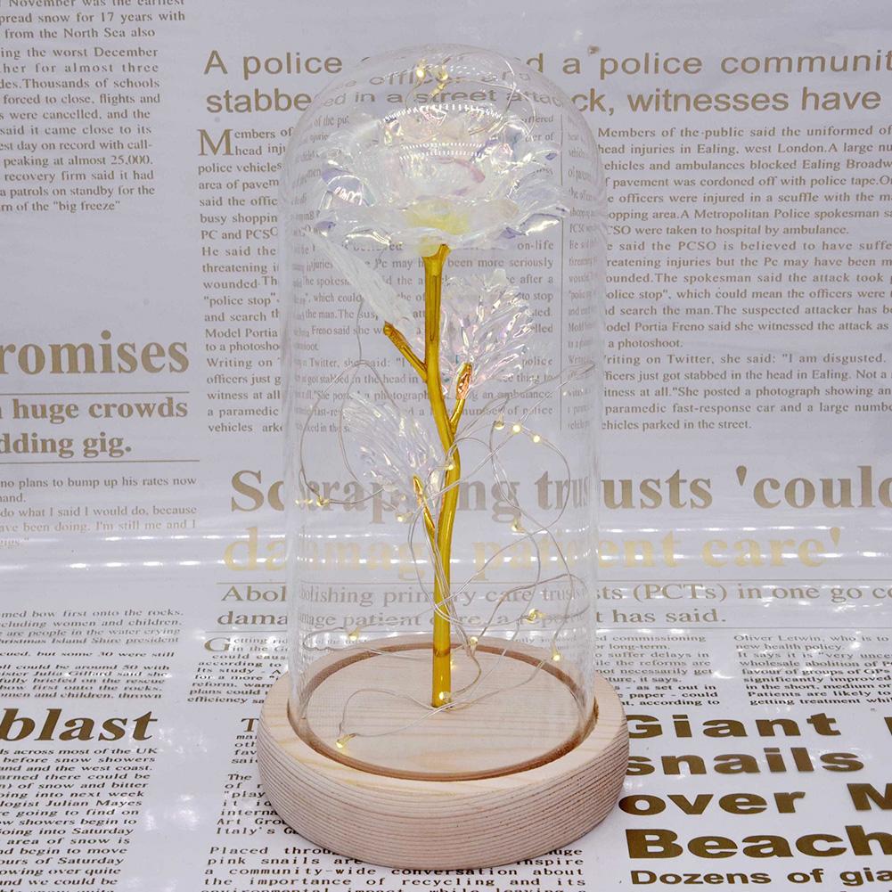 Glas rose cover konserveret frisk blomst udødelighed romantisk sæbe blomst fødselsdag valentinsdag hjem dekoration