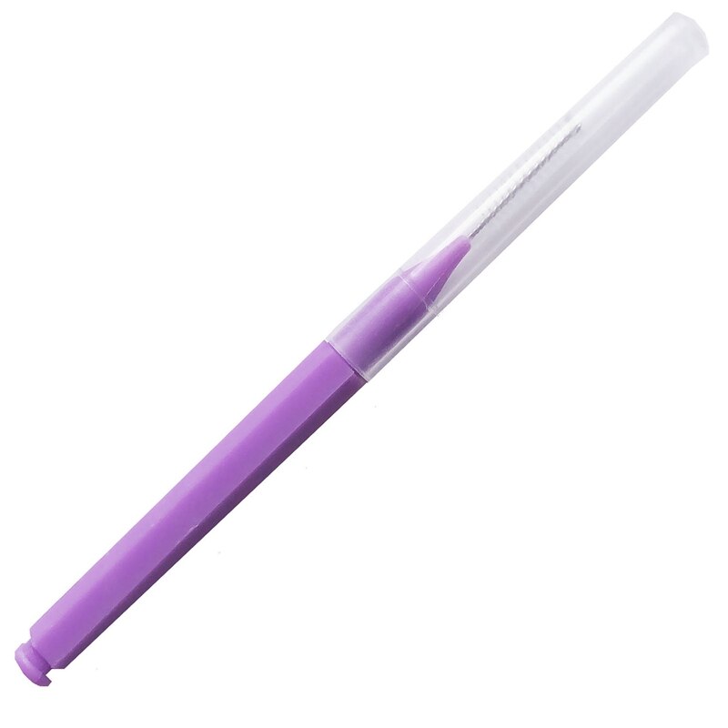 8 unids/set de hilo dental, hilo dental de higiene Oral, cepillo interdental suave, palillo de dientes saludable para la limpieza de los dientes, cuidado bucal púrpura
