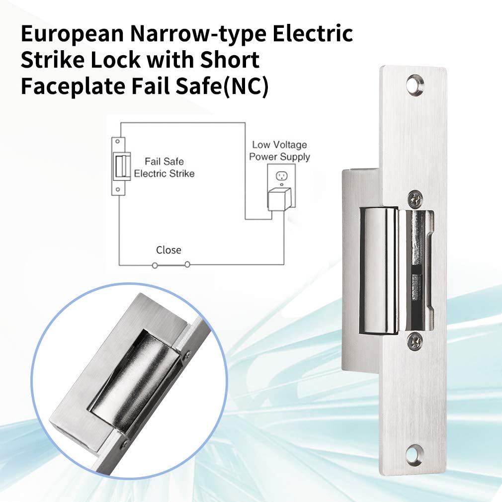 Elektrisk lås tmezon elektrisk døråbner med strømforsyningskontrol metaldør nc mode fejlsikker  dc 12v adgangskontrol