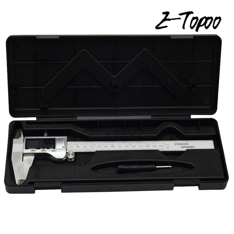 Metal 8 Inch 200mm Stainless Steel Electronic Digital Vernier Caliper 0-200mm Metal Casing Digital Caliper Micrometer Measuring