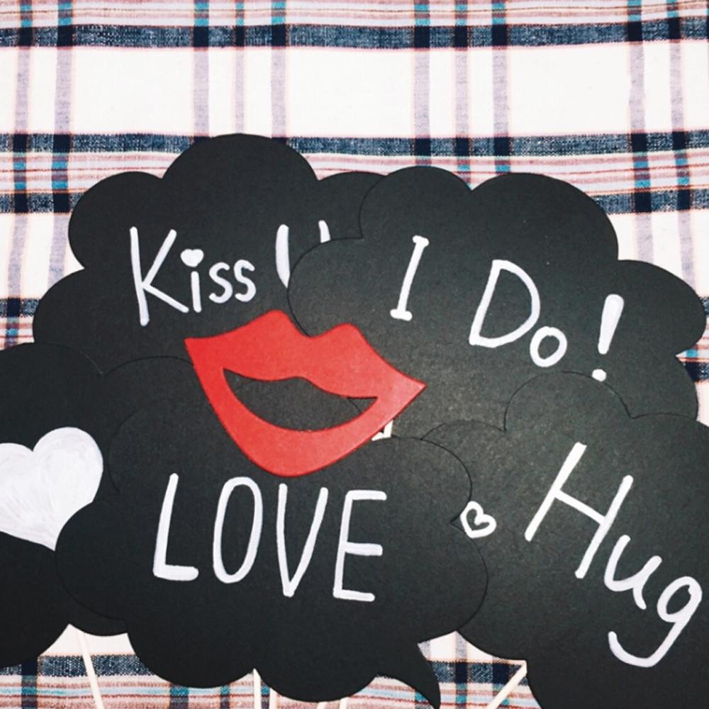 10pcs/set Bubble Box Wedding Photograph Props Funny Mask Handheld Photobooth Wedding Party Supplies Photograph Accessories