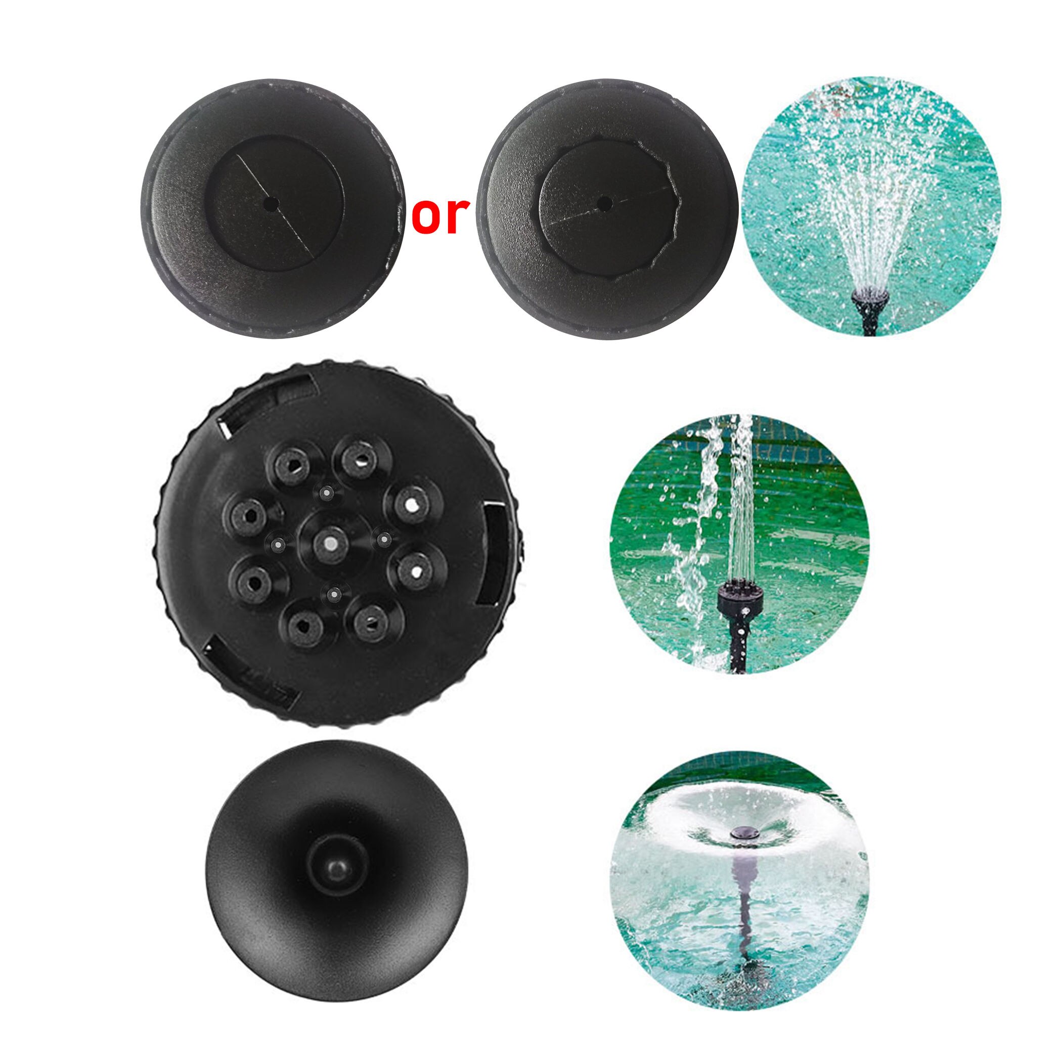 Fontein Nozzle Kit Water Sproeier Hoofd Waterval Sprinkler Diy Voor Tuin Vijvers Tafelblad Visvijvers