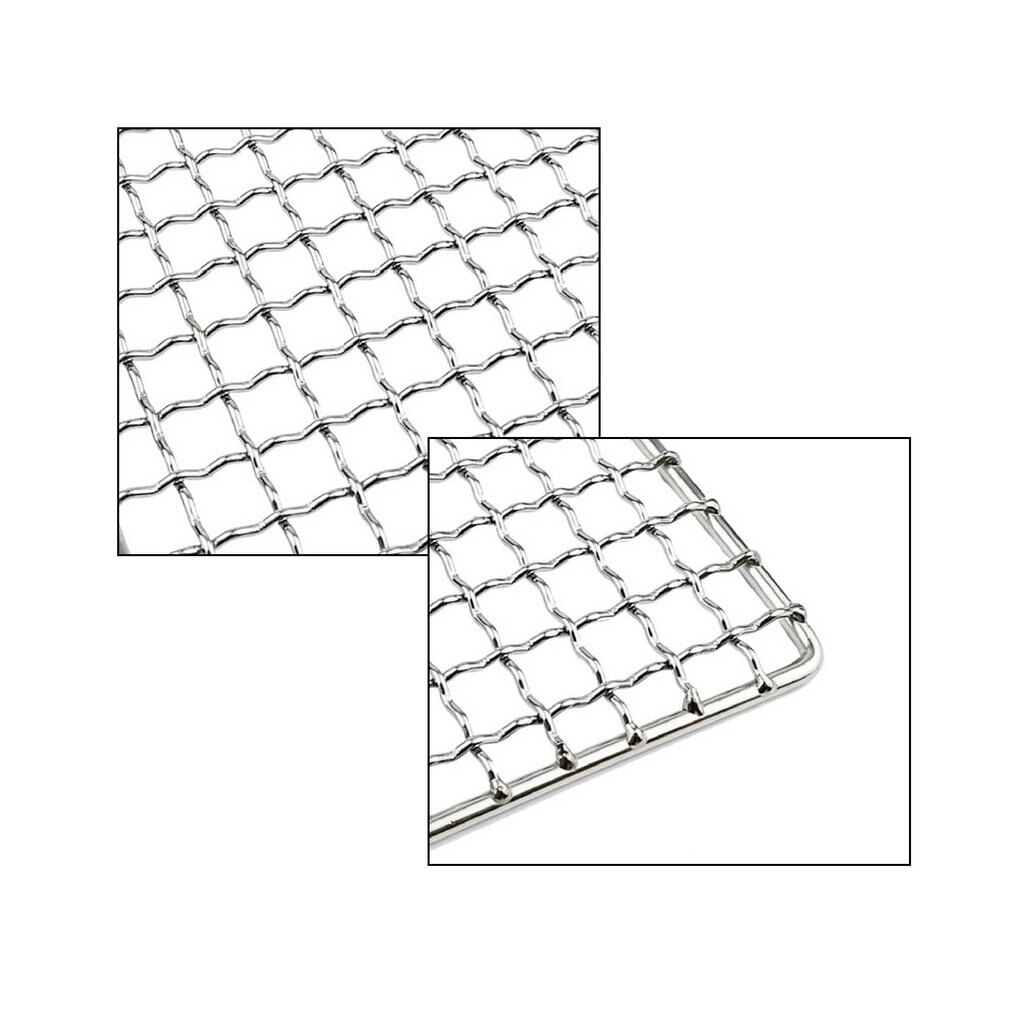 Stainless Steel Barbecue Grill Mesh BBQ Grill Mat Wire Net Non-stick Baking Cooking Grid Net Outdoor Picnic Barbecue Accessories