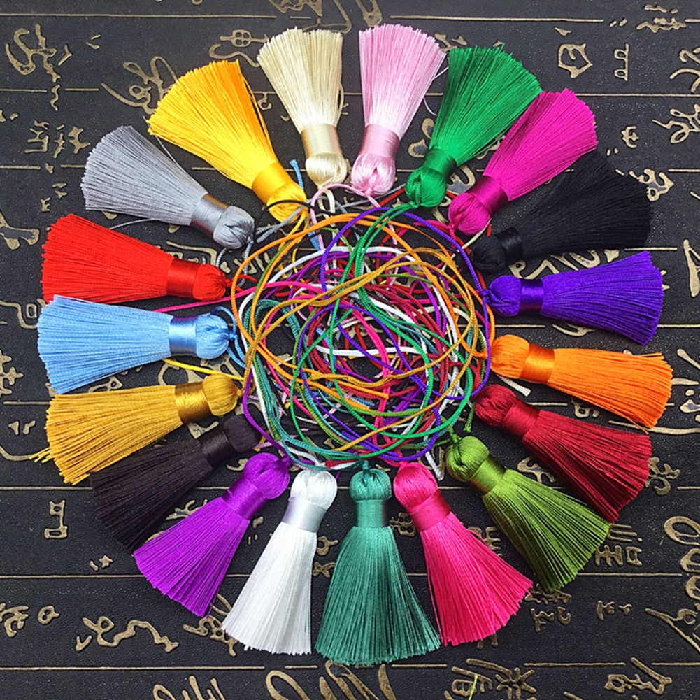 Mini Draad Stof Kwastje Fringe Kwasten Maken Fringe Trim Kwasten Naaien Accessoires Voor Sieraden Diy Hanger Armband Sleutel