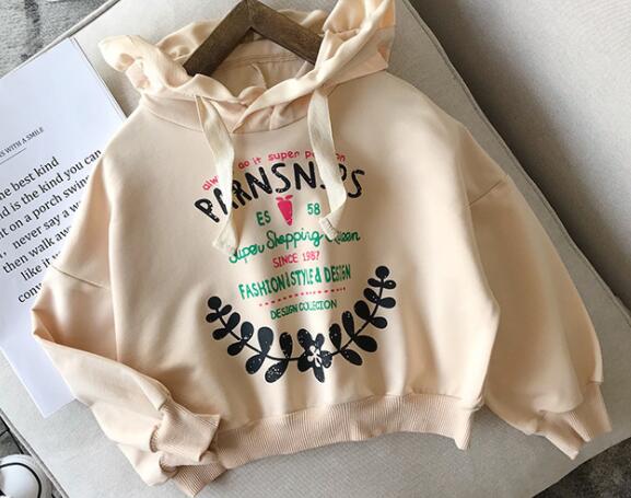 Yorkaler-pull de printemps automne pour enfants | Chemise pour filles garçons, manches longues, avec lettres imprimées, à capuche, vêtements pour bébés: White / 7T