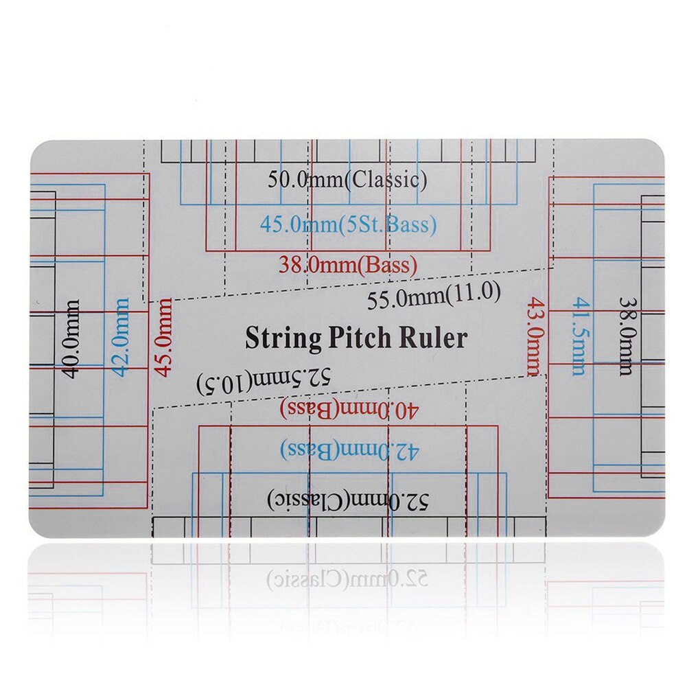 Fritz Ruler Guitar String Action Gauge Ruler String Pitch Ruler Card Luthier Tool for String Instruments Music Accessories