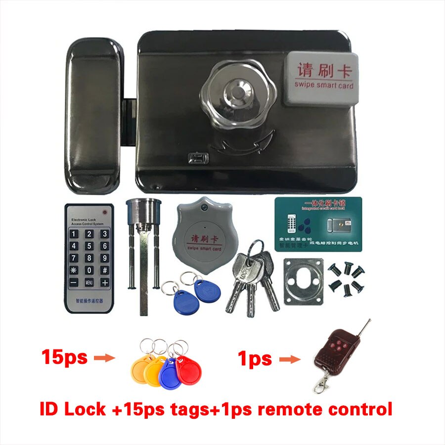 Elektrische Deur & gate lock kasteel Toegangscontrole Elektronische geïntegreerde RFID Deur velgbeveiliging afstandsbediening Optioneel: S kit 3