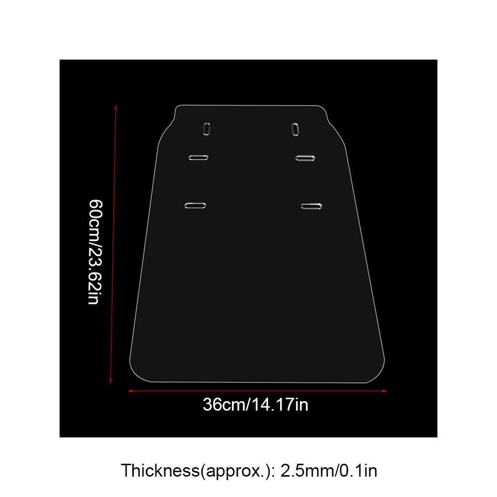 Motorcycle Acrylic Barrier Protective Isolation Board With Strap Transparent Portable Scooter Isolation Panel Shield Baffle: 36x60x0.25cm