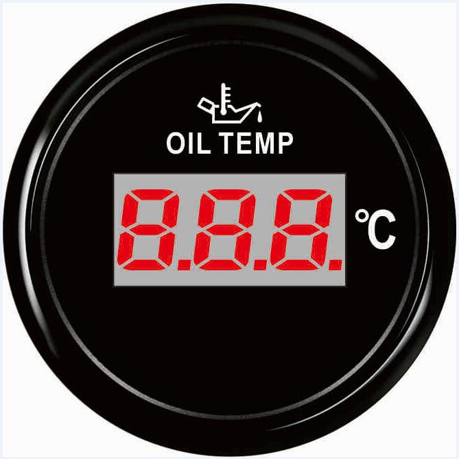 1pc Digital Oil Temperature Gauges 50-150 Degree Oil Temp Meters 52mm Waterproof for Auto Boat Agricultural Machinery Engines: M14X1.5 BN