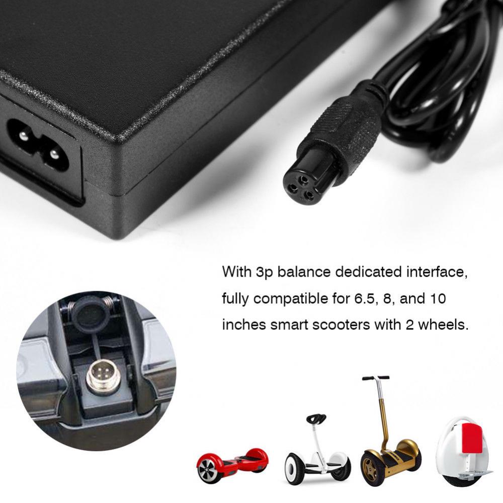 42v 2a eu/us/uk stekkerlader elektrische scooter auto acculader voedingsadapter balancerend hoverboard