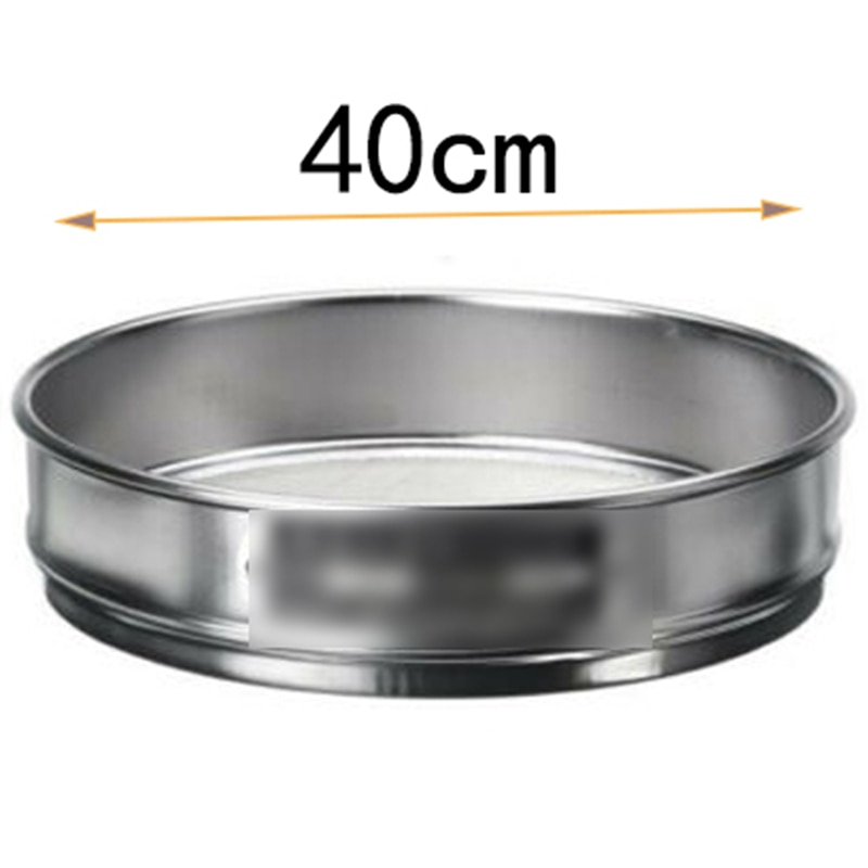 Rustfrit stål rund havesi gåde gåde jordsigte mesh sortering jord/kompost havearbejde brug plantestøtte: 40cm