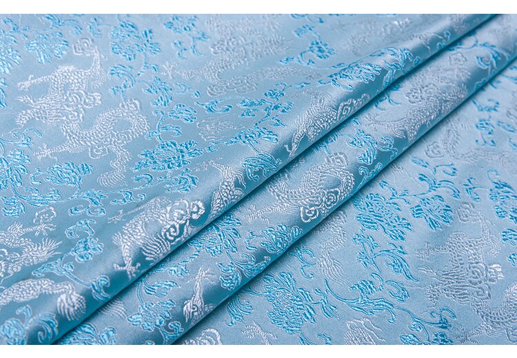 75cm Satin Silk Brocade Fabric Dragon Pattern Fabric for Sewing DIY Material for Clothes Width 75cm: 10