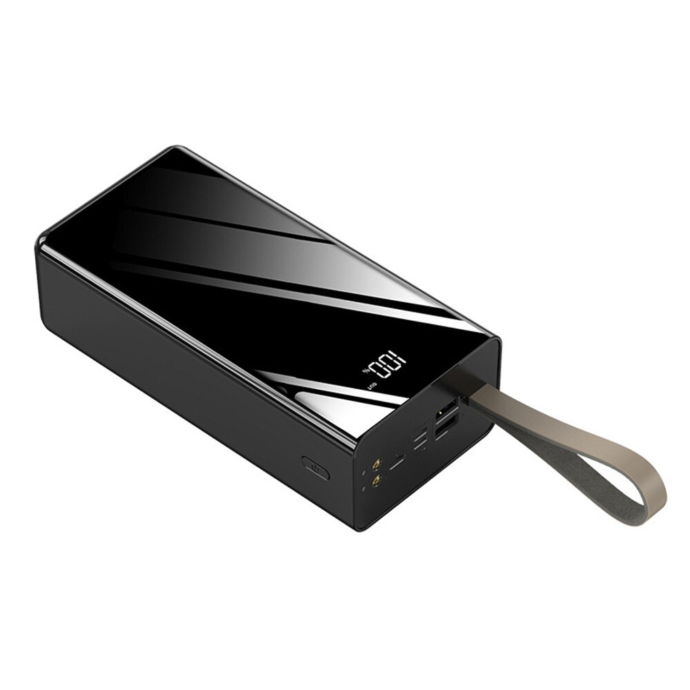 Fuente de alimentación móvil portátil, cargador rápido, baterías de repuesto, 50000 mah, samsung, serie iphone: Negro