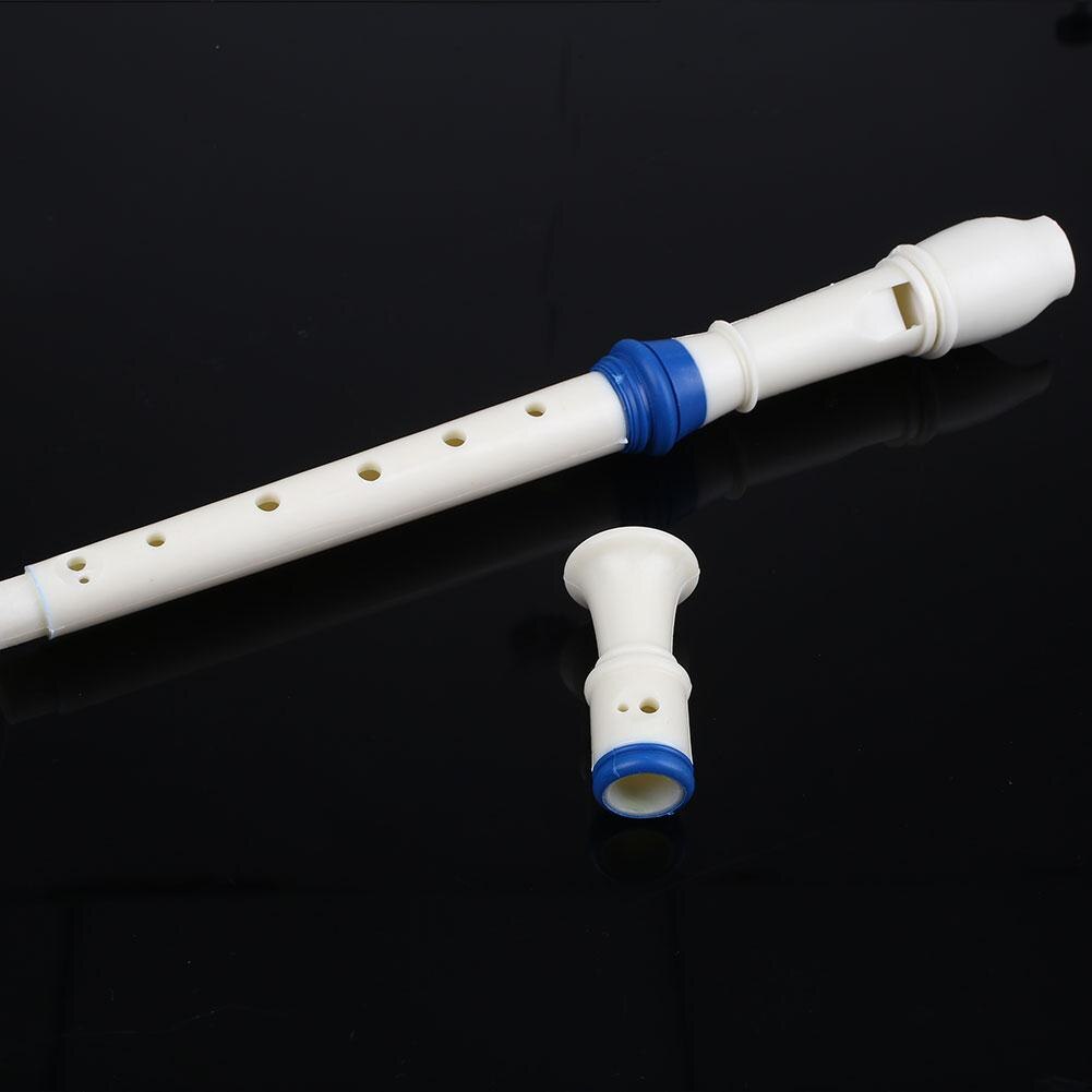 Wit Instrument 8 Gaten Sopraan Fluit Recorder Met Cleaning Stick Staaf