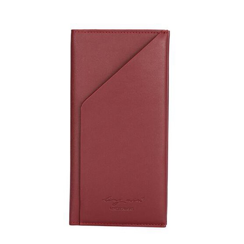 Pu Leather Women Clutch Wallet Solid Color Female Coin Purse Long Phone Bag Card Bags Handy Passport Holde Portfel Damski: red