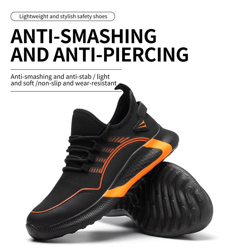 Breathable Lightweight Work Shoes Comfortable Soft Safety Shoes European Standard Safety Shoes Sport Safety Steel-Toed Shoes