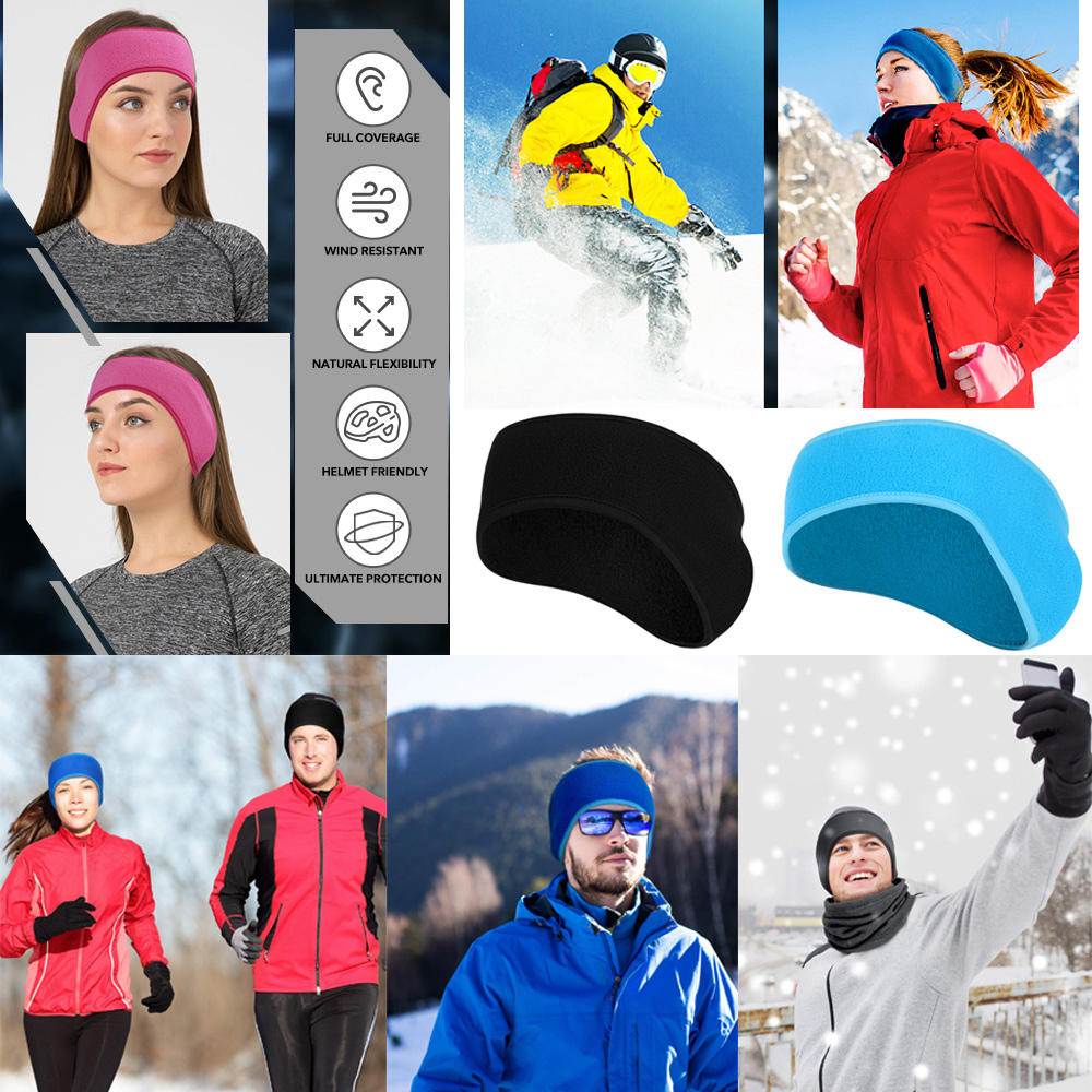 calentador de orejas de lana, diadema de invierno, orejeras, diadema para hombres y mujeres, para correr, esquiar, deportes al aire libre, calentador de orejas, banda para el sudor