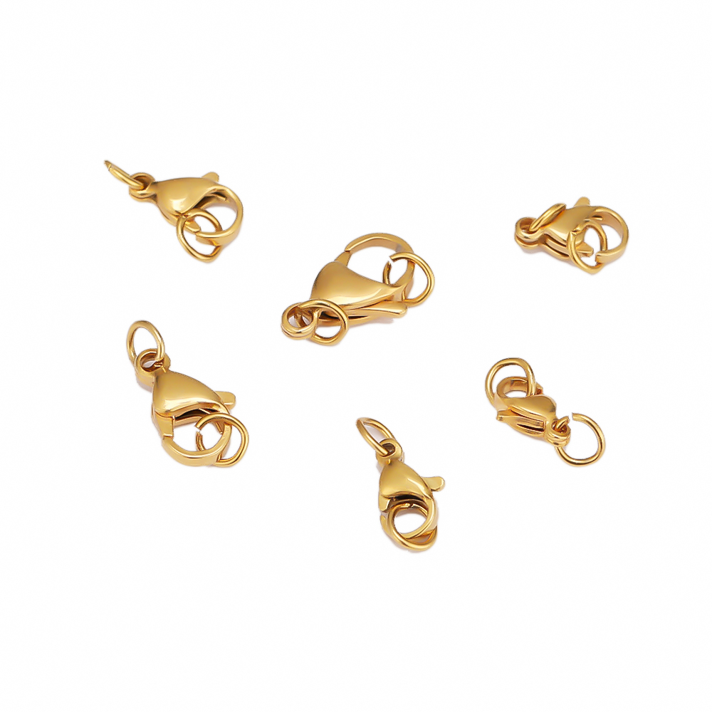 25Pcs Rvs Kreeft Sluitingen Jump Ringen Haken Connector Armband Ketting Kettingen Diy Sieraden Maken Bevindingen Supplies