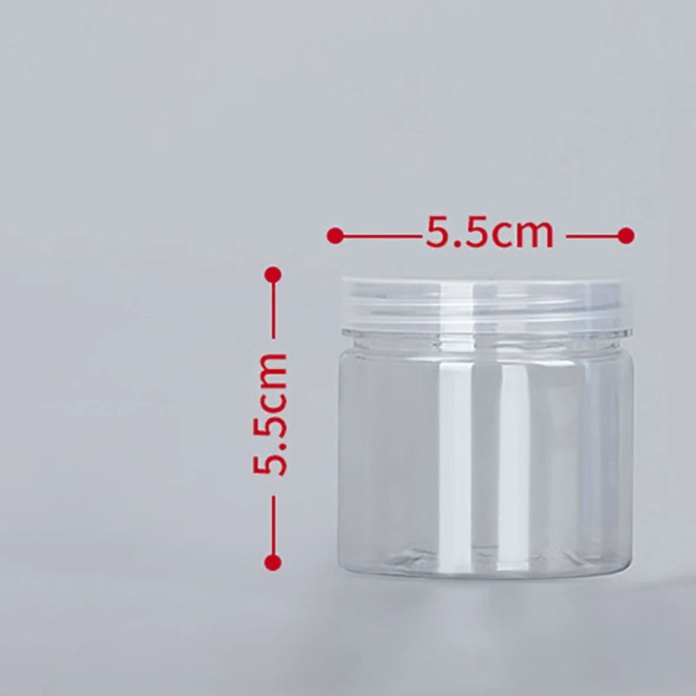 Bote sellado transparente con tapa, botella de embalaje vacía, tarro de plástico para alimentos, contenedor de almacenamiento de grado alimenticio, cubo Circular: Caqui oscuro