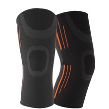 1pc elastiske sports knæpuder åndbar støtte knæbøjle løb fitness vandring cykling knæbeskytter