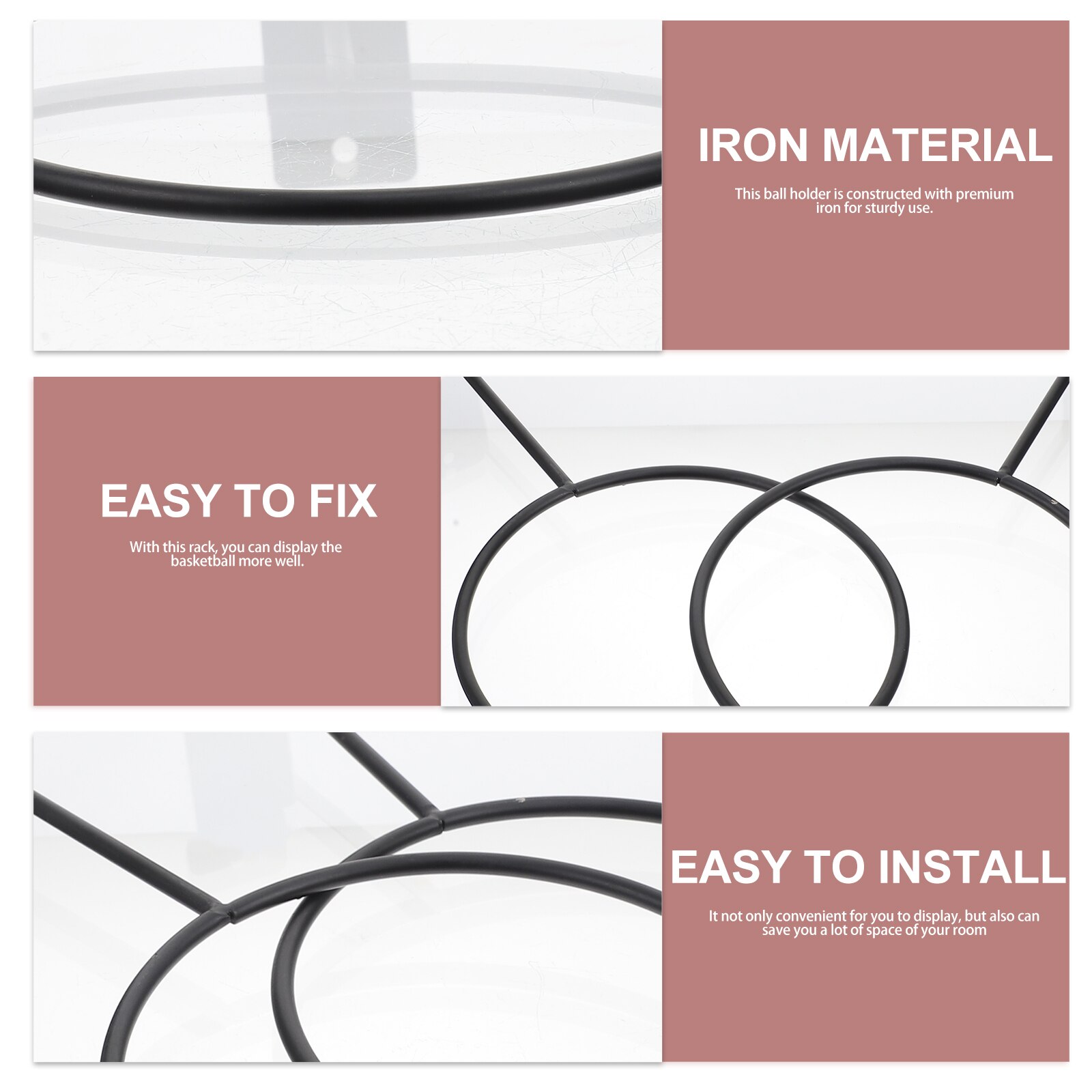 2 pcs ball display rack basketball holder iron balls bracket hats display rack for shop supermarket home