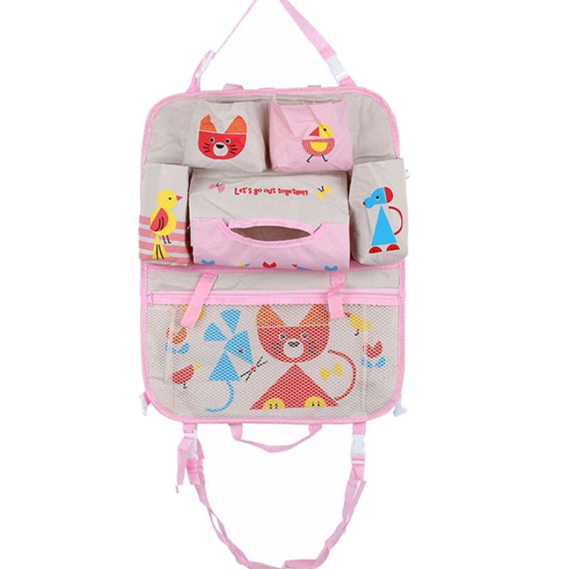 Seat Aufbewahrungstasche Wasserdichte Universal Kinderwagen Tasche Organizer Baby Auto Hängenden Korb Lagerung Kinderwagen Zubehör ~: pink cat