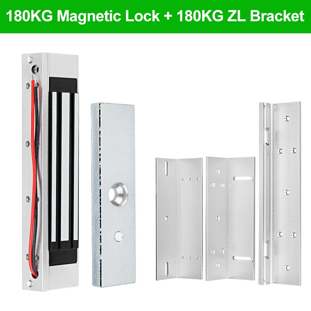 12V Electromagnetic Locks 180KG/350lbs Electric Magnetic Lock ZL U Bracket for Electronic Door Access Control System Waterproof: Lock with ZL Bracket