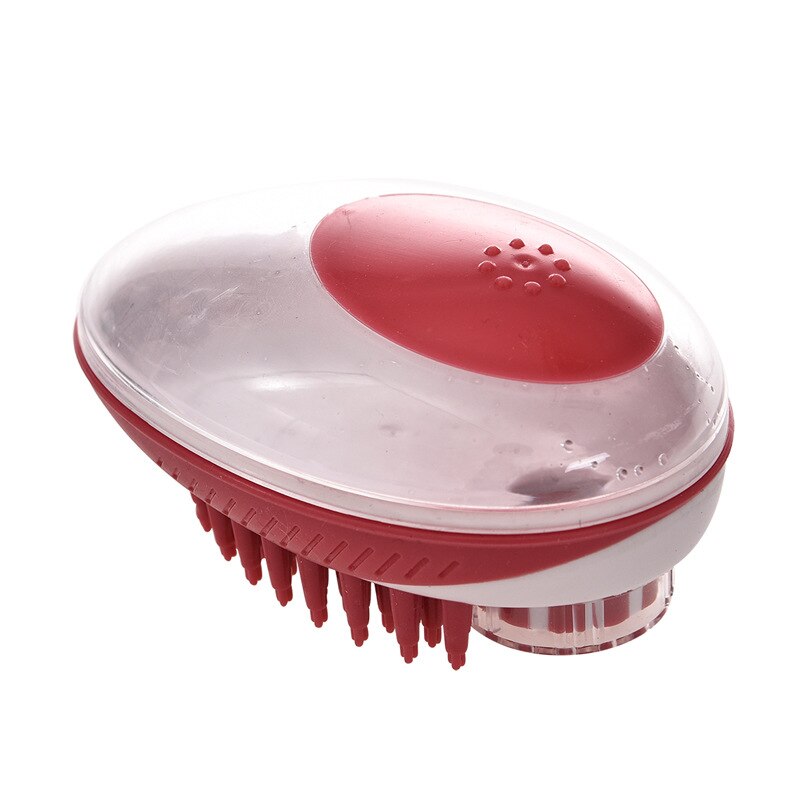 Cat Bathing Brush Soft Silicone Pet Shampoo Brushes for Washing: red
