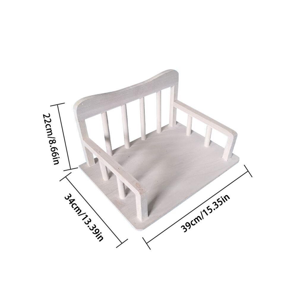 Barnfotografering rekvisita liten säng för nyfödd korg soffa spjälsäng trä baby fotostudio fotografering säng pojkar flickor