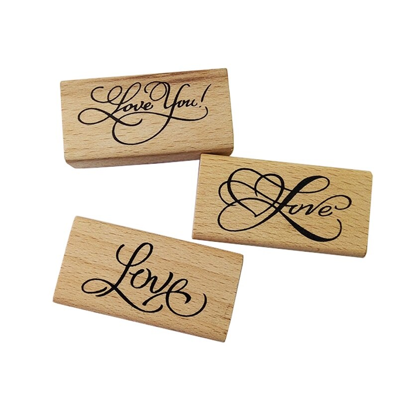 Timbres enveloppe saint-valentin love Vintage, 1 pièce, tampons en bois et caoutchouc, papeterie pour scrapbooking, DIY bricolage