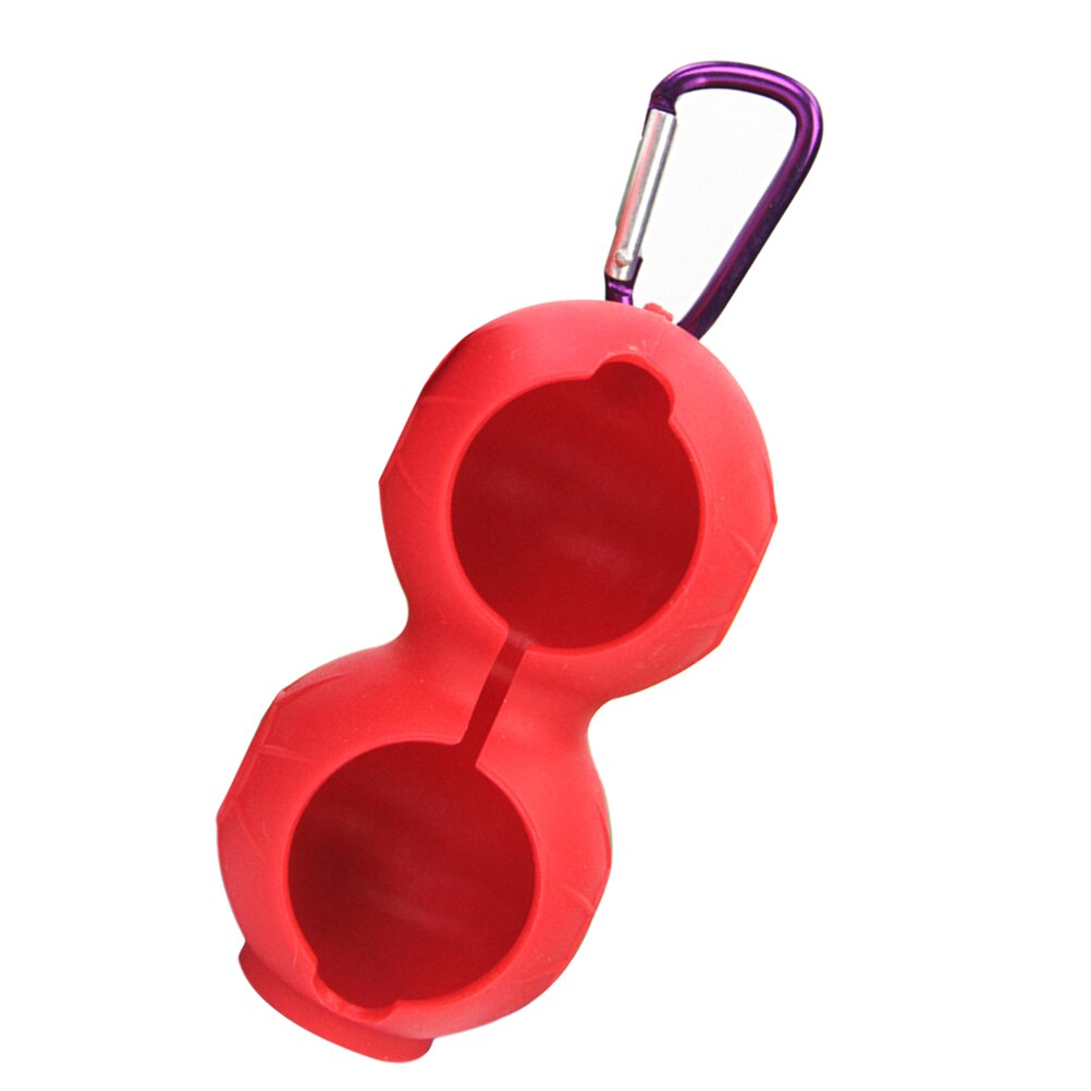 Soporte para pelota de Golf, de silicona, doble bola, almacenamiento, portador de protección con gancho