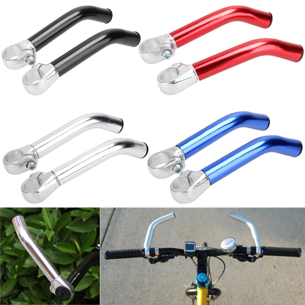 1Pair Bike Rest Handlebar Extender 15cm Aluminum Bicycle Bent Horn Ends for 22.2cm Handle Bar Riding Cycling Parts