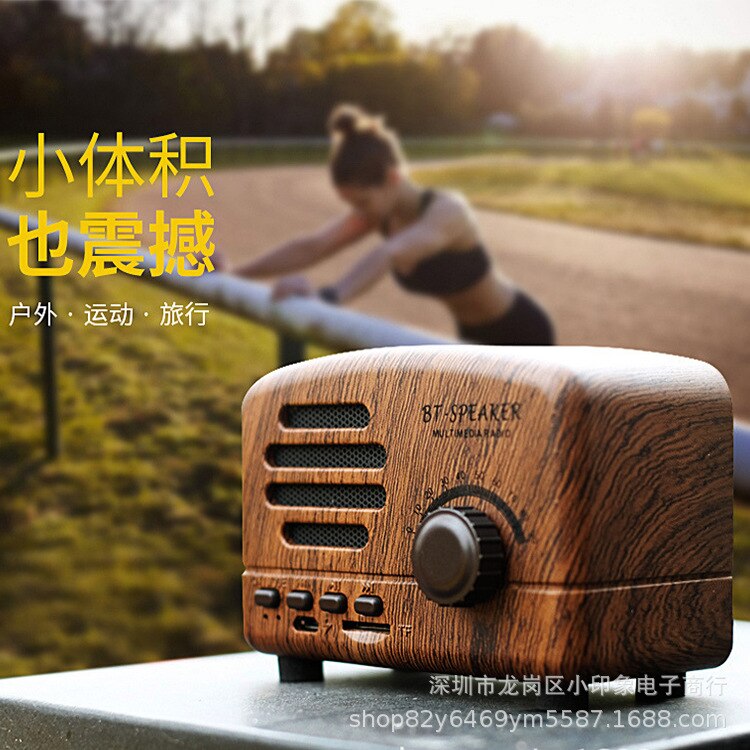 bluetooth speaker retro portable radio card subwoofer antique mini speaker