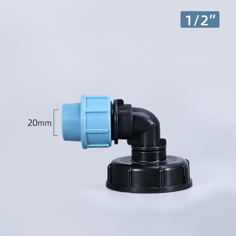 IBC Water Tank Pipe Joints Garden Water Connectors For Tank Elbow Outlet 20/25/32MM Watering Irrigation adapter Tool: DN20