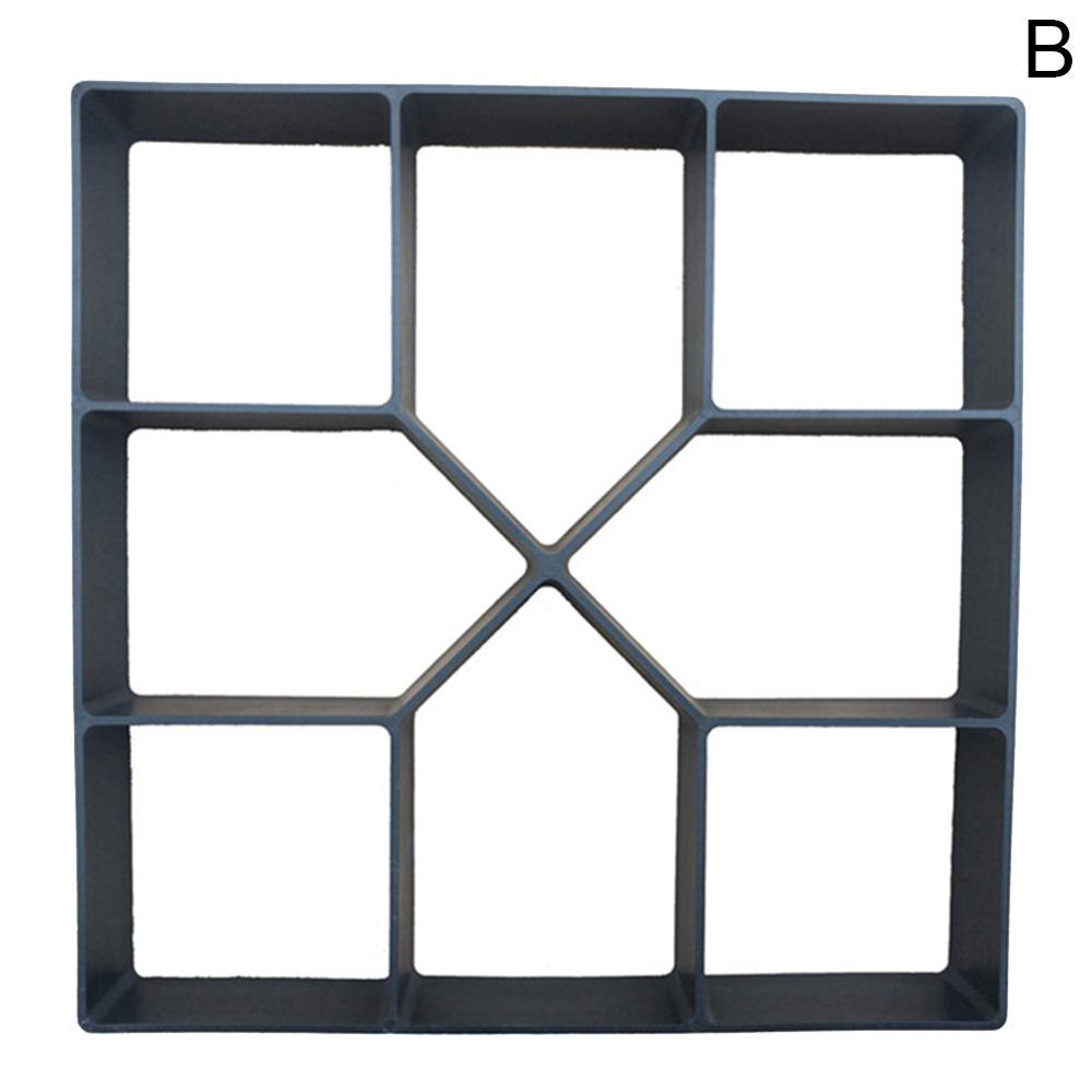 Manually Paving Cement Brick Concrete Molds Garden DIY Plastic Mold Path Pavement Model Stepping Stone Road Cement Brick Maker: F