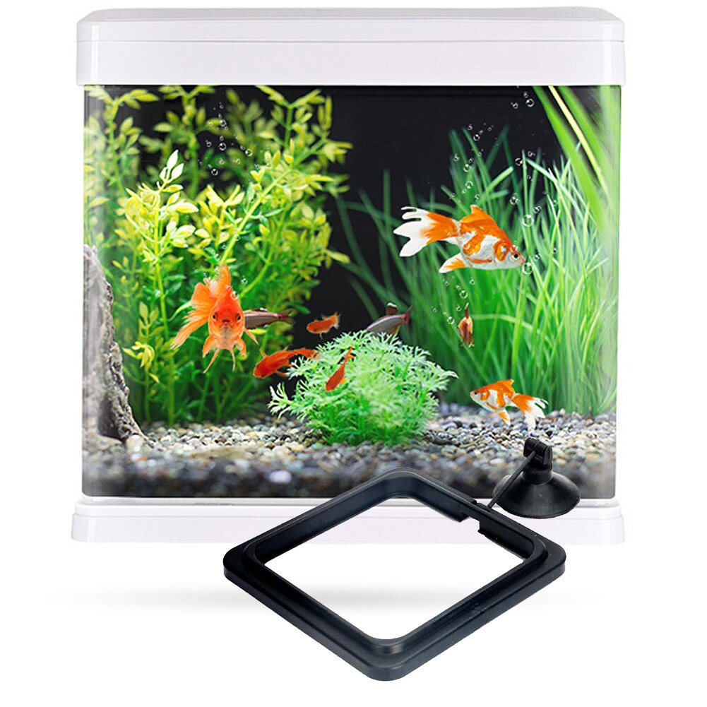 Aquarium Fütterung Ring Fisch Tank Station Schwimm Tablett Feeder Platz Kreis Zubehör Fischfutter Saugnapf Schwarz