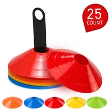 15 stk /25 stk agility disc kegle sæt multi sport trænings rum kegler med plast stand holder til fodbold fodbold bold spil disc