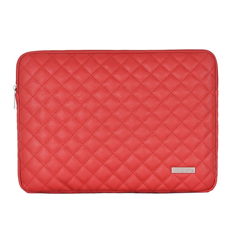 Zachte Pu Lederen Laptoptas 13.3 14 15.6 Inch Waterdichte Pouch 15 Sleeve Voor Macbook Air Pro Retina Asus Acer notebook Case Cover: red / 15-inch